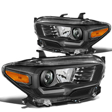 Load image into Gallery viewer, DNA Projector Headlights Toyota Tacoma (2016-2018) OE Style w/ Black or Chrome Housing - Black / Clear Lens / Amber Alternate Image