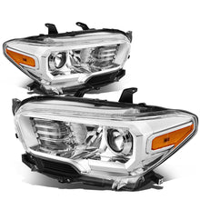 Load image into Gallery viewer, DNA Projector Headlights Toyota Tacoma (2016-2018) OE Style w/ Black or Chrome Housing - Chrome / Clear Lens / Amber Alternate Image