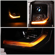 Load image into Gallery viewer, DNA Projector Headlights GMC Yukon / Yukon XL (2015-2020) OE Style w/ Black or Chrome Housing - Black / Clear Lens / Amber Alternate Image