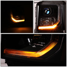 Load image into Gallery viewer, DNA Projector Headlights GMC Yukon / Yukon XL (2015-2020) OE Style w/ Black or Chrome Housing - Black / Clear Lens / Amber Alternate Image