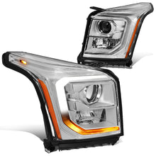 Load image into Gallery viewer, DNA Projector Headlights GMC Yukon / Yukon XL (2015-2020) OE Style w/ Black or Chrome Housing - Black / Clear Lens / Amber Alternate Image