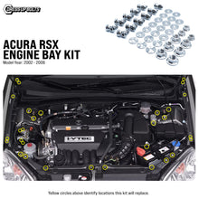 Load image into Gallery viewer, Fast Turn Fittings Engine Bay Hardware Kit for Acura RSX (2002-2006) Titanium - Cosmic Burn / Blue / Black / Purple / Gold / Polished / Oil Slick Alternate Image