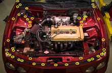 Load image into Gallery viewer, Fast Turn Fittings Full Engine Bay Hardware Kit for Acura Integra DC (1994-2001) Titanium - Cosmic Burn / Black / Blue / Gold / Polished / Purple Alternate Image