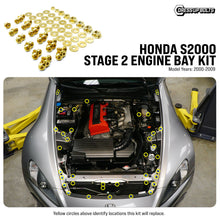 Load image into Gallery viewer, Fast Turn Fittings Engine Bay Hardware Kit for Honda S2000 AP1 / AP2 (2000-2009) Titanium Stage 2 - Black / Blue / Gold / Polished / Purple / Cosmic Burn / Oil Slick Alternate Image