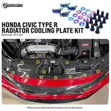 Load image into Gallery viewer, Fast Turn Fittings Cooling Plate Hardware Kit for Honda Civic Type R FK8 (2017-2021) Titanium - Cosmic Burn / Gold / Purple / Blue / Polished / Black / Oil Slick Alternate Image