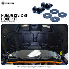 Load image into Gallery viewer, Fast Turn Fittings Hood Hardware Kit for Honda Civic Si FC1 (2016-2021) Titanium  - Black / Blue / Cosmic Burn / Gold / Oil Slick / Polished / Purple Alternate Image