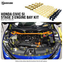Load image into Gallery viewer, Fast Turn Fittings Engine Bay Hardware Kit for Honda Civic Si FC1 (2016-2021) Titanium Stage 3 - Black / Blue / Gold / Polished / Purple / Cosmic Burn / Oil Slick Alternate Image