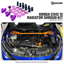 Load image into Gallery viewer, Fast Turn Fittings Radiator Shroud Hardware Kit for Honda Civic Si FC1 (2016-2021) Titanium -  Cosmic Burn / Blue / Black / Purple / Gold / Polished / Oil Slick Alternate Image