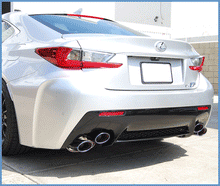 Load image into Gallery viewer, Invidia Q300 Exhaust Lexus RC F (14-19) Catback w/ Dual Exit Quad Polished or Titanium Blue Tips Alternate Image