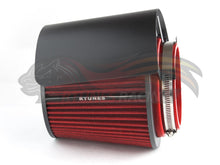 Load image into Gallery viewer, Rtunes Intake Heat Shield with Red Cone Air Filter Stainless Steel Black SHIELD-CK-RAFR Alternate Image