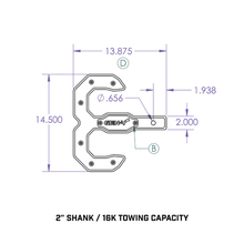 Load image into Gallery viewer, Gen-Y Hitch Hulk Tow Hook - 2.0" or 2.5" Receivers - Red / 2" (16K) / Tow Hook Only Alternate Image