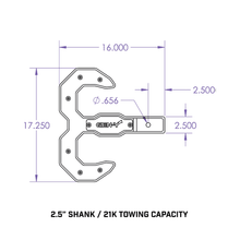 Load image into Gallery viewer, Gen-Y Hitch Hulk Tow Hook - 2.0" or 2.5" Receivers - Red / 2" (16K) / Tow Hook Only Alternate Image