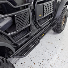 Load image into Gallery viewer, IAG Offroad Side Steps for Ford Bronco 6G (2021-2026) Full Length Bolt On for 2 or 4 Door - Requires OEM Rock Rails - 2 Door with Factory/IAG Rock Rails / Black Alternate Image