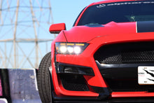 Load image into Gallery viewer, AlphaRex LED Projector Headlights Ford Mustang Shelby GT350 / GT500 (18-20) S550 [3D Ice-Cube LED - NOVA Series w/ DRL] Alpha-Black or Black Alternate Image