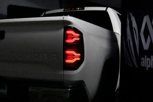 AlphaRex LED Tail Lights Toyota Tundra (14-21) LUXX Series - Black  / Black-Red / Alpha-Black