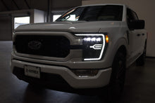 Load image into Gallery viewer, AlphaRex LED Projector Headlights Ford F150 / F150 Raptor (21-23) [3D Ice Cube LED - NOVA Series w/ DRL] 14th Gen Style Black or Jet Black Alternate Image