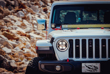 Load image into Gallery viewer, AlphaRex LED Projector Headlights Jeep Wrangler JL (18-23) [3D Ice-Cube LED - NOVA Series w/ DRL] Alpha-Black or Black - Black Alternate Image