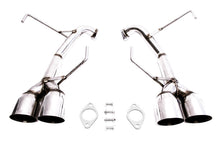 Load image into Gallery viewer, PLM Exhaust for Subaru WRX / STi (2011-2020) Axleback Muffler Delete - Polished or Titanium Blue Tip - 2011-2014 / Polished Alternate Image