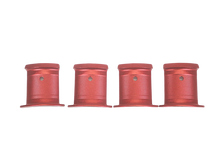 Load image into Gallery viewer, Precision Works Bushing Inserts for Tesla Model 3 RWD / AWD (2017-2026) Front Lower Control Arm Blue / Silver / Red - Red Alternate Image
