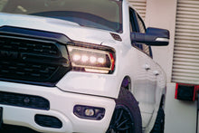 Load image into Gallery viewer, AlphaRex LED Projector Headlights Dodge Ram 1500 (19-23) [3D Ice-Cube LED - NOVA Series w/ DRL] Black or Jet Black Alternate Image