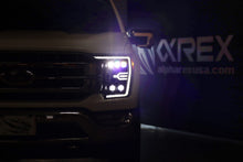 Load image into Gallery viewer, AlphaRex LED Projector Headlights Ford F150 / F150 Raptor (21-23) [3D Ice Cube LED - NOVA Series w/ DRL] 14th Gen Style Black or Jet Black Alternate Image