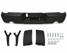 Load image into Gallery viewer, DNA Rear Step Bumper for Dodge Ram 1500 (2009-2011) RAM 1500 (2011-2019) With License Plate Lights - Black or Chrome - Without Parking Sensor Holes / Matte Black Alternate Image
