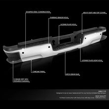 Load image into Gallery viewer, DNA Rear Step Bumper for Chevy Silverado &amp; GMC Sierra 2500 / 3500 (2015-2019) with License Plate Lights - Black or Chrome Alternate Image