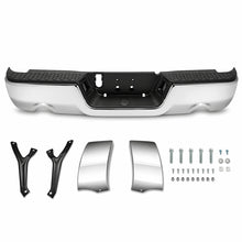 Load image into Gallery viewer, DNA Rear Step Bumper for Dodge Ram 1500 (2009-2011) RAM 1500 (2011-2019) With License Plate Lights - Black or Chrome - Without Parking Sensor Holes / Chrome Alternate Image