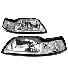 Load image into Gallery viewer, DNA Headlights for Ford Mustang SN95 (1999-2004) Black or Chrome Housing with LED Daytime Running Light Alternate Image