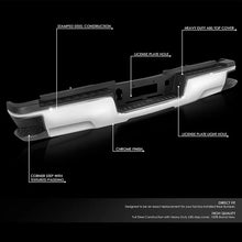 Load image into Gallery viewer, DNA Rear Step Bumper for Chevy Silverado &amp; GMC Sierra 2500 / 3500 (2015-2019) with License Plate Lights - Black or Chrome Alternate Image