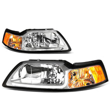 Load image into Gallery viewer, DNA Headlights for Ford Mustang SN95 (1999-2004) Black or Chrome Housing with LED Daytime Running Light Alternate Image