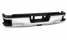 Load image into Gallery viewer, DNA Rear Step Bumper for Chevy Silverado &amp; GMC Sierra 2500 / 3500 (2015-2019) with License Plate Lights - Black or Chrome - Single Rear Wheel / With Hitch Bar / Without Sensor Holes / Chrome Alternate Image