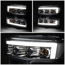 Load image into Gallery viewer, DNA Projector Headlights for Chevy Silverado 1500 (2019-2024) Black or Chrome Housing Alternate Image