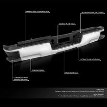 Load image into Gallery viewer, DNA Rear Step Bumper for Chevy Silverado &amp; GMC Sierra 2500 / 3500 (2015-2019) with License Plate Lights - Black or Chrome Alternate Image