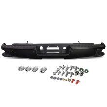 Load image into Gallery viewer, DNA Rear Step Bumper for Chevy Silverado &amp; GMC Sierra 1500 (2014-2019) with License Plate Lights - Black or Chrome - with Corner Step / Without Parking Sensor Holes / Black Alternate Image