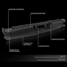 Load image into Gallery viewer, DNA Rear Step Bumper for Chevy Silverado &amp; GMC Sierra 2500 / 3500 (2015-2019) with License Plate Lights - Black or Chrome Alternate Image