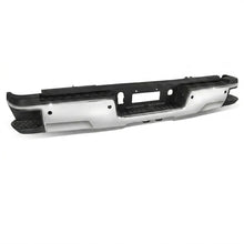 Load image into Gallery viewer, DNA Rear Step Bumper for Chevy Silverado &amp; GMC Sierra 2500 / 3500 (2015-2019) with License Plate Lights - Black or Chrome - Single Rear Wheel / With Hitch Bar &amp; Sensor Holes / Chrome Alternate Image