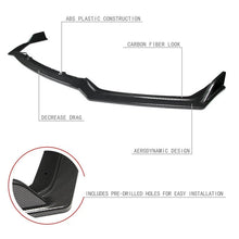 Load image into Gallery viewer, DNA Front Bumper Lip for Infiniti Q50 (2018-2022) 3-Piece with Carbon Fiber Look or Gloss Black Finish - SPORT - Carbon Fiber Alternate Image