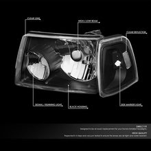 Load image into Gallery viewer, DNA Headlights for Ford Ranger (2001-2011) with Black or Chrome Housing and Clear or Smoke Lens Alternate Image