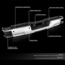 Load image into Gallery viewer, DNA Rear Step Bumper for Chevy Silverado &amp; GMC Sierra 2500 / 3500 (2015-2019) with License Plate Lights - Black or Chrome Alternate Image