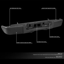 Load image into Gallery viewer, DNA Rear Step Bumper for Chevy Silverado &amp; GMC Sierra 1500 (2007-2013) with License Plate Lights - Black or Chrome - With Sensor Holes / Chrome Alternate Image