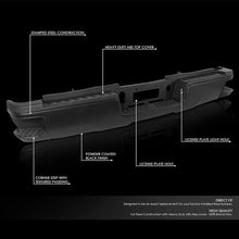 Load image into Gallery viewer, DNA Rear Step Bumper for Chevy Silverado &amp; GMC Sierra 2500 / 3500 (2015-2019) with License Plate Lights - Black or Chrome Alternate Image