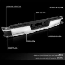 Load image into Gallery viewer, DNA Rear Step Bumper for Chevy Silverado &amp; GMC Sierra 2500 / 3500 (2015-2019) with License Plate Lights - Black or Chrome Alternate Image