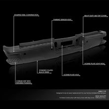 Load image into Gallery viewer, DNA Rear Step Bumper for Chevy Silverado &amp; GMC Sierra 2500 / 3500 (2015-2019) with License Plate Lights - Black or Chrome Alternate Image