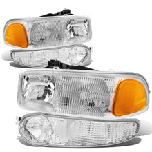 Load image into Gallery viewer, DNA Headlights for GMC Yukon XL 1500 Denali (2001-2006) Factory Style with Chrome Housing &amp; Clear Lens Alternate Image