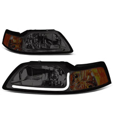 Load image into Gallery viewer, DNA Headlights for Ford Mustang SN95 (1999-2004) Black or Chrome Housing with LED Daytime Running Light Alternate Image