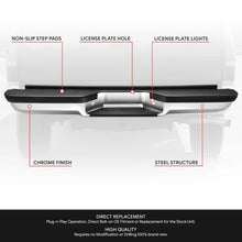 Load image into Gallery viewer, DNA Rear Step Bumper for Chevy &amp; GMC C/K 1500 2500 3500 (1988-2000) with Strip Hole - Black or Chrome - Chrome Alternate Image