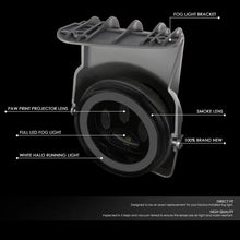 Load image into Gallery viewer, DNA LED Fog Lights for GMC Sierra (2003-2007) Halo Projector with Switch &amp; Wiring Harness - Clear or Smoke FL-ZTL-358 - Clear Alternate Image