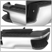 Load image into Gallery viewer, DNA Rear Step Bumper for Chevy Silverado &amp; GMC Sierra 2500 / 3500 (2015-2019) with License Plate Lights - Black or Chrome Alternate Image