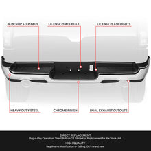 Load image into Gallery viewer, DNA Rear Step Bumper for RAM 1500 (2019-2024) without Sensor Holes - Chrome - Default Title Alternate Image